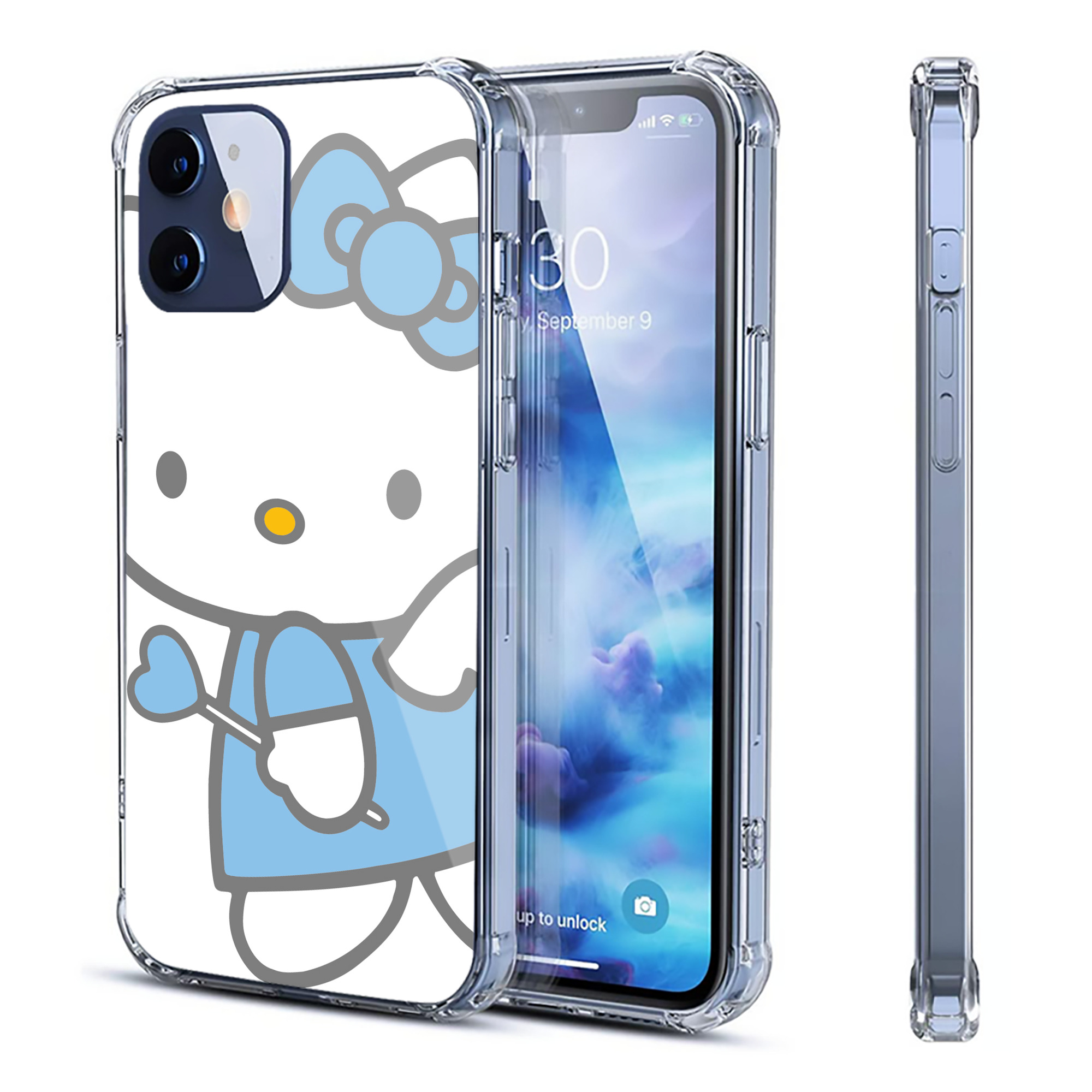 （画像用） Hello Kitty ハローキティ 【iPhone 12シリーズ対応】透明スマホケース（クリアソフトケース）